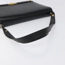 Christian Dior Shoulder Bag Leather Black Gold Auth BA2964-7