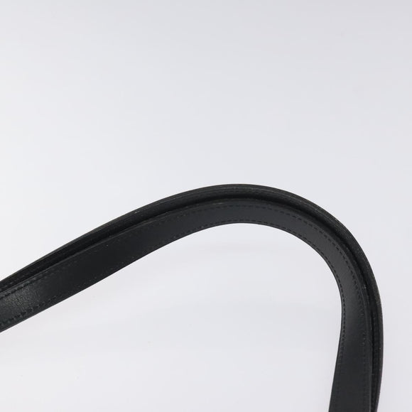 Christian Dior Shoulder Bag Leather Black Gold Auth BA2964