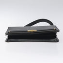 Christian Dior Shoulder Bag Leather Black Gold Auth BA2964-9