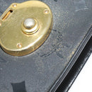 MCM Vicetos Logogram Shoulder Bag PVC Black Gold Auth BA2965-15