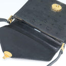 MCM Vicetos Logogram Shoulder Bag PVC Black Gold Auth BA2965-16