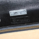 MCM Vicetos Logogram Shoulder Bag PVC Black Gold Auth BA2965-17