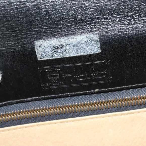 MCM Vicetos Logogram Shoulder Bag PVC Black Gold Auth BA2965