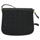 MCM Vicetos Logogram Shoulder Bag PVC Black Gold Auth BA2965-3