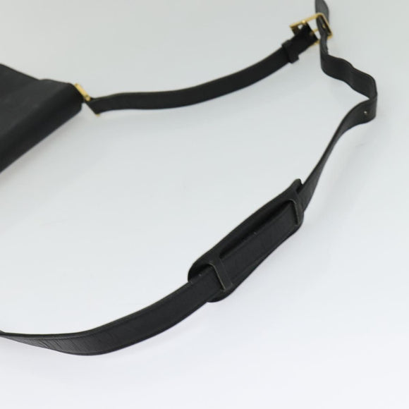 MCM Vicetos Logogram Shoulder Bag PVC Black Gold Auth BA2965