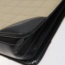 CHANEL Choco Bar Chain Tote Bag Leather Beige Gold CC Auth BA2968-9