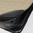 CHANEL Choco Bar Chain Tote Bag Leather Beige Gold CC Auth BA2968-15