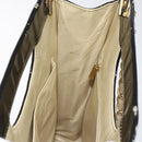 CHANEL Choco Bar Chain Tote Bag Leather Beige Gold CC Auth BA2968-19