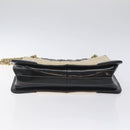 CHANEL Choco Bar Chain Tote Bag Leather Beige Gold CC Auth BA2968-5