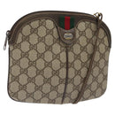 GUCCI GG Supreme Web Sherry Line Bag PVC Beige Gold 904 02 047 Auth BA2975-1
