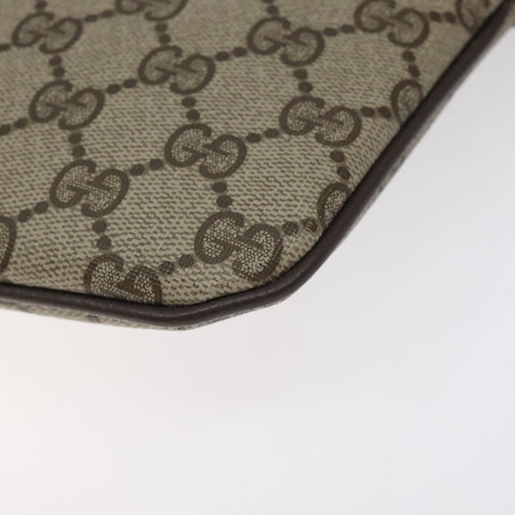 GUCCI GG Supreme Web Sherry Line Bag PVC Beige Gold 904 02 047 Auth BA2975