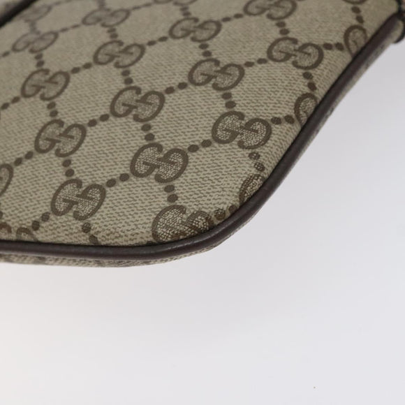 GUCCI GG Supreme Web Sherry Line Bag PVC Beige Gold 904 02 047 Auth BA2975