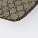 GUCCI GG Supreme Web Sherry Line Bag PVC Beige Gold 904 02 047 Auth BA2975-17