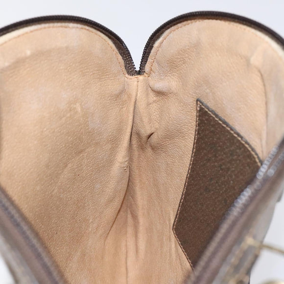 GUCCI GG Supreme Web Sherry Line Bag PVC Beige Gold 904 02 047 Auth BA2975