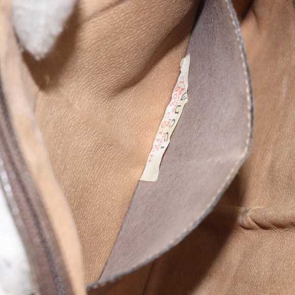 GUCCI GG Supreme Web Sherry Line Bag PVC Beige Gold 904 02 047 Auth BA2975