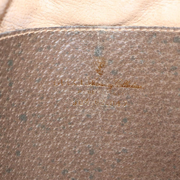 GUCCI GG Supreme Web Sherry Line Bag PVC Beige Gold 904 02 047 Auth BA2975