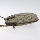 GUCCI GG Supreme Web Sherry Line Bag PVC Beige Gold 904 02 047 Auth BA2975-4