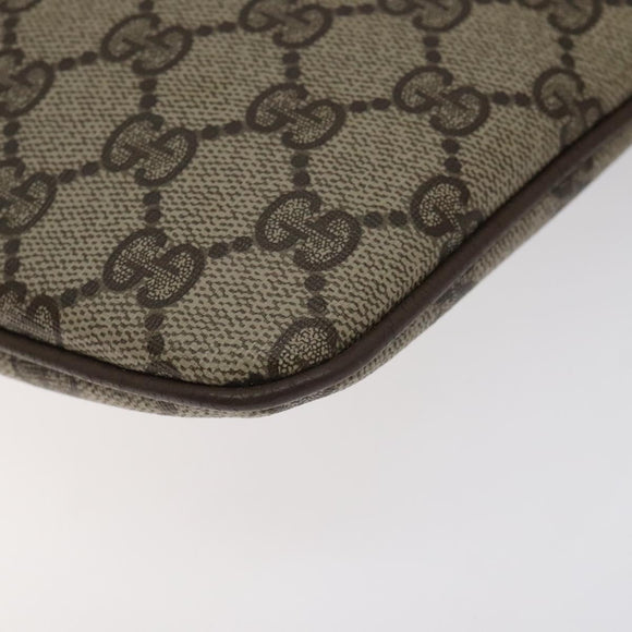 GUCCI GG Supreme Web Sherry Line Bag PVC Beige Gold 904 02 047 Auth BA2977