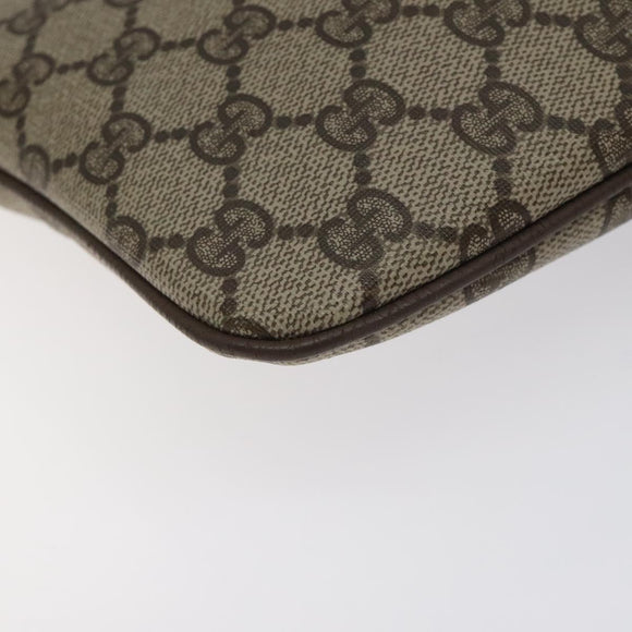 GUCCI GG Supreme Web Sherry Line Bag PVC Beige Gold 904 02 047 Auth BA2977