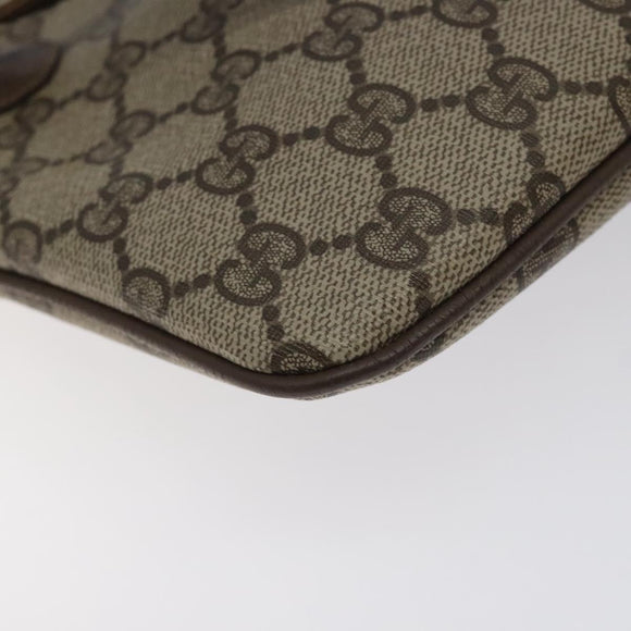 GUCCI GG Supreme Web Sherry Line Bag PVC Beige Gold 904 02 047 Auth BA2977