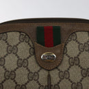GUCCI GG Supreme Web Sherry Line Bag PVC Beige Gold 904 02 047 Auth BA2977-14