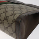 GUCCI GG Supreme Web Sherry Line Clutch Bag PVC Beige 89 01 002 Auth BA2979-15