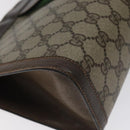 GUCCI GG Supreme Web Sherry Line Clutch Bag PVC Beige 89 01 002 Auth BA2979-16