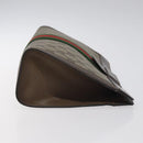 GUCCI GG Supreme Web Sherry Line Clutch Bag PVC Beige 89 01 002 Auth BA2979-3