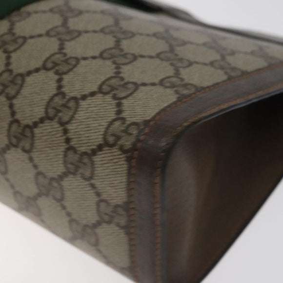 GUCCI GG Supreme Web Sherry Line Clutch Bag PVC Beige 89 01 002 Auth BA2979