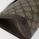 GUCCI GG Supreme Web Sherry Line Clutch Bag PVC Beige 89 01 002 Auth BA2979-14