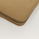 Christian Dior Chain Shoulder Bag Leather Beige Gold Auth BA2983-15