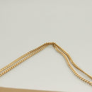 Christian Dior Chain Shoulder Bag Leather Beige Gold Auth BA2983-8