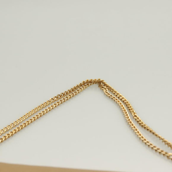 Christian Dior Chain Shoulder Bag Leather Beige Gold Auth BA2983