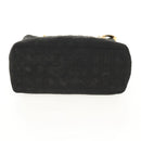 Christian Dior Canage Hand Bag Nylon Black Gold Auth BA2985-10