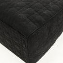 Christian Dior Canage Hand Bag Nylon Black Gold Auth BA2985-14