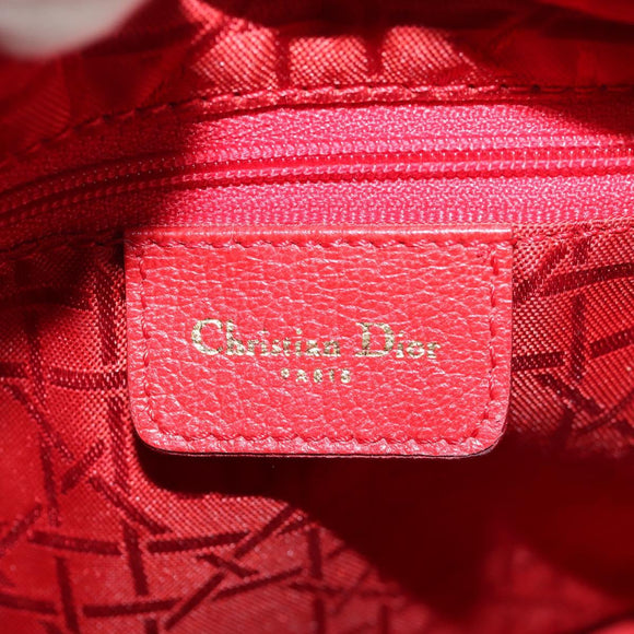 Christian Dior Canage Hand Bag Nylon Black Gold Auth BA2985