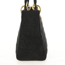 Christian Dior Canage Hand Bag Nylon Black Gold Auth BA2985-5
