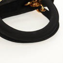 Christian Dior Canage Hand Bag Nylon Black Gold Auth BA2985-8