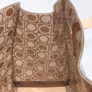 Salvatore Ferragamo Gancini Tote Bag Vinyl Brown Silver Auth BA2989-17