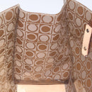 Salvatore Ferragamo Gancini Tote Bag Vinyl Brown Silver Auth BA2989-18