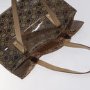 Salvatore Ferragamo Gancini Tote Bag Vinyl Brown Silver Auth BA2989-6