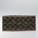 Salvatore Ferragamo Gancini Tote Bag Vinyl Brown Silver Auth BA2989-5