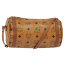 MCM Logogram Vicetos Shoulder Bag PVC Leather Brown Gold Auth BA2990-1