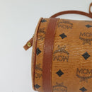 MCM Logogram Vicetos Shoulder Bag PVC Leather Brown Gold Auth BA2990-10