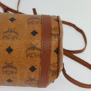 MCM Logogram Vicetos Shoulder Bag PVC Leather Brown Gold Auth BA2990-11