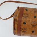 MCM Logogram Vicetos Shoulder Bag PVC Leather Brown Gold Auth BA2990-12