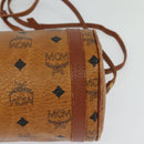 MCM Logogram Vicetos Shoulder Bag PVC Leather Brown Gold Auth BA2990-13