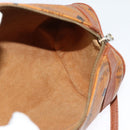 MCM Logogram Vicetos Shoulder Bag PVC Leather Brown Gold Auth BA2990-18