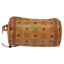MCM Logogram Vicetos Shoulder Bag PVC Leather Brown Gold Auth BA2990-2