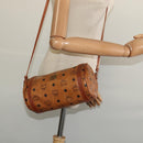 MCM Logogram Vicetos Shoulder Bag PVC Leather Brown Gold Auth BA2990-20